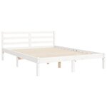 vidaXL Cadre de lit sans matelas blanc bois de pin massif