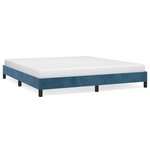 vidaXL Cadre de lit Bleu foncé 160x200 cm Velours