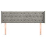 vidaXL Tête de lit avec oreilles Gris clair 147x16x78/88 cm Velours