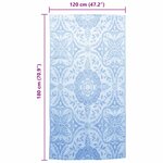 vidaXL Tapis d'extérieur ARAKIL Bleu azuré 120x180 cm PP