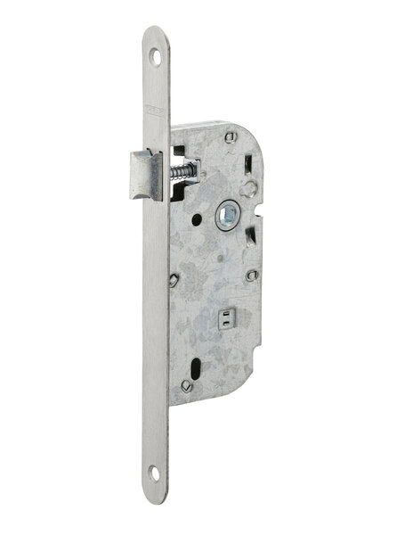 THIRARD - Serrure encastrable pour porte intérieure  axe 40mm  têtière inox  bouts ronds  zinc - THIRARD