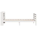 vidaXL Cadre de lit avec tête de lit sans matelas blanc 100x200 cm
