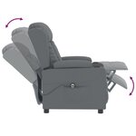 vidaXL Fauteuil inclinable électrique Gris Similicuir
