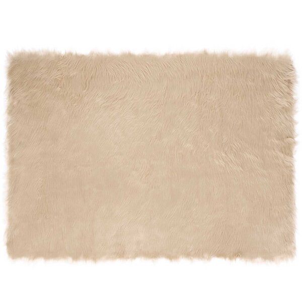 vidaXL Tapis en fausse Tafalla Beige 120 x 170 cm Polyester