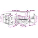 vidaXL Ensemble de canapés d'extérieur 7 pc Blanc et Beige