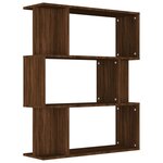 vidaXL Bibliothèque/Cloison Chêne marron 80x24x96 cm Bois d'ingénierie