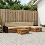 vidaXL Ensemble de canapés d'extérieur 6 Pièces Naturel et Beige