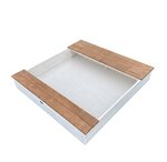 Bac à sable Evy avec bacs rangement blanc-marron