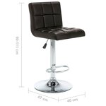vidaXL Tabourets de bar lot de 2 marron similicuir