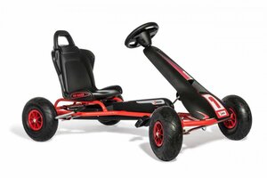 Kart à pédales rouge et noir Ferbedo GoKart AR 8R