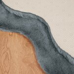 vidaXL Tapis en Fourrure Synthétique de Lapin Olite Anthracite