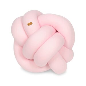 Coussin oreiller décoratif tresse rose clair