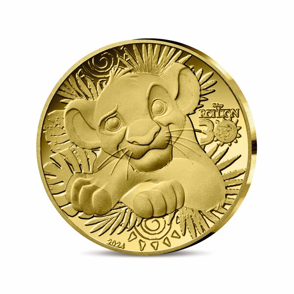 Disney Le Roi Lion - 30ème anniversaire - Monnaie de 5€ Or 1/2g