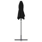 vidaXL Parasol de jardin Noir 370 x 197 x 239 cm