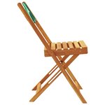 vidaXL Chaises de jardin pliantes lot de 8 vert tissu et bois massif