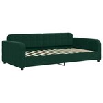 vidaXL Lit de jour avec gigogne et matelas vert foncé 90x200cm velours