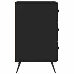 vidaXL Cabinet de chevet Noir 43 x 41 x 66 5 cm Bois d'ingénierie