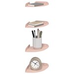 vidaXL Étagère flottante avec étagère 4 Pièces Rose 15 x 15 x 2 cm