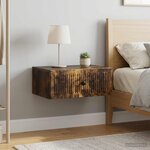 vidaXL Cabinet de chevet 2 Pièces Chêne fumé 49 x 34 5 x 20 cm