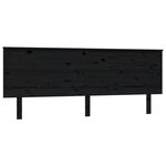 vidaXL Tête de lit Noir 204x6x82 5 cm Bois massif de pin