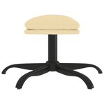 vidaXL Repose-pied Blanc crème 60x60x36 cm Velours