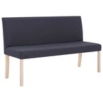 vidaXL Banc 139 5 cm Gris foncé Polyester