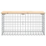 vidaXL Banc de jardin design de gabion 83x31 5x42cm bois massif de pin