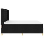 vidaXL Lit à ressorts avec matelas Noir 140 x 200 cm tissu
