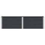 vidaXL Jardinière surélevée Noir 200 x 50 x 54 cm