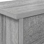 vidaXL Porte-manteau mural avec étagère Montage mural avec stockage avec porte Sonoma gris 80 x 20 x 30 cm