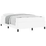 vidaXL Cadre de lit avec matelas Blanc 140 x 200 cm tissu