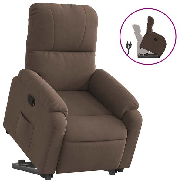 vidaXL Fauteuil inclinable marron tissu microfibre