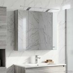 vidaXL Armoire Miroir de Salle de Bain Gris Sonoma 80 x 14.5 x 70 cm