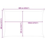 vidaXL Voile d'ombre Jaune et blanc 6 x 4 m 100   polyester Oxford