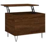 vidaXL Table basse Chêne marron 60x44 5x45 cm Bois d'ingénierie