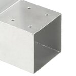 vidaXL Connecteurs de poteau 4 Pièces Forme en L Métal galvanisé 91x91 mm
