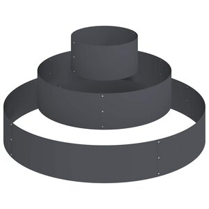 vidaXL Cache-pot de jardin Anthracite 120 x 120 x 20 cm Acier