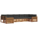 vidaXL Ensemble de canapés d'extérieur 7 Pièces Naturel et Anthracite