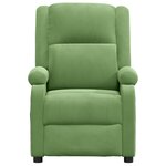 vidaXL Fauteuil inclinable électrique vert clair velours
