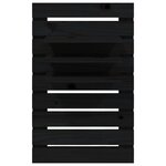 vidaXL Étagères de chevet murales 2 Pièces Noir Bois de pin massif