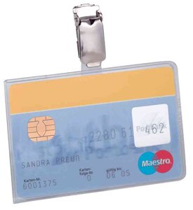 badge avec pince 54 x 90 mm DURABLE
