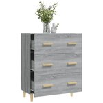 vidaXL Buffet Sonoma gris 70x34x90 cm Bois d'ingénierie