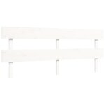 vidaXL Cadre de lit avec tête de lit blanc 200x200 cm bois massif