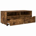 vidaXL Meuble TV Chêne fumé 100 x 48 x 43 cm Bois d'ingénierie