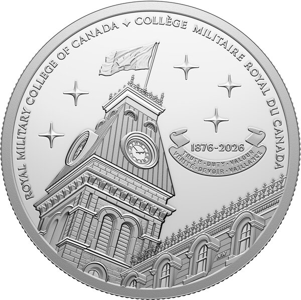 Monnaie ROYAL MILITARY COLLEGE OF CANADA 150 Anniversaire Argent 20$ Canada 2026