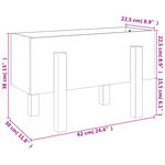 vidaXL Jardinière 62x30x38 cm bois massif de pin