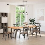 vidaXL Pieds de table à manger en U 2 pièces Acier naturel 80 x (72-73) cm Acier