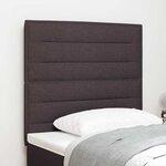 vidaXL Tête de lit LED Montage mural Marron foncé 80 cm tissu