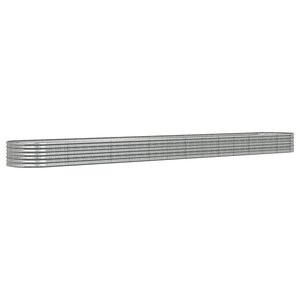 vidaXL Lit surélevé de jardin Acier galvanisé Argenté