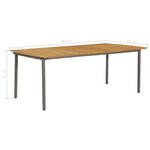 vidaXL Mobilier à dîner d'extérieur 9Pièces Bois d'acacia solide et acier